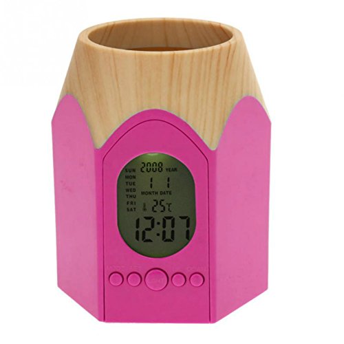 Download Portable Pot à crayons porte-stylo papeterie de stockage numérique à LED à crayon Réveil Horloge de table Bureau Température Calendrier Red Download Portable Pot à crayons porte-stylo papeterie de stockage numérique à LED à crayon Réveil Horloge de table Bureau Température Calendrier Red
