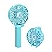 Produktbild Wei Xi Mini Handheld-Fan, tragbarer Schreibtisch Kinderwagen Klapptisch Fan mit USB Akku betrieben Kühlung persönlichen Elektrischer Lüfter für Büro Raum Outdoor Haushalt Reisen Hellblau