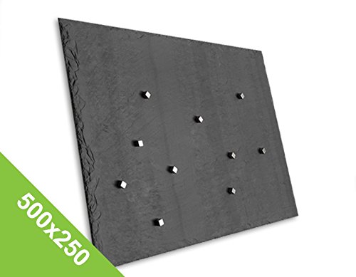 Preisvergleich Produktbild Edles Magnetboard, Magnetwand, Magnettafel - Schiefer - 500x250mm (S)