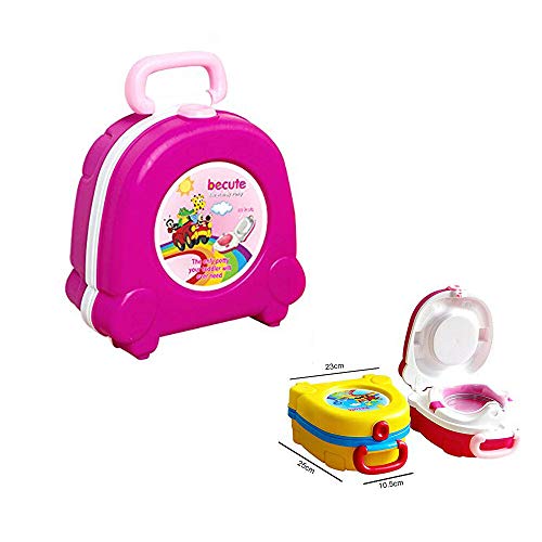 Blinngo WC pour Enfants,Pot Bébé Toilette de Voyage Portable, Baby Training Bedpan Réducteur WC, Pratique à utiliser (rose)