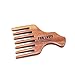FUNLAVIE Anti-static Premium Quality Long Handle Natural Green Sandal Wood Hair Care Comb Curly Hair Comb Wide Tooth Comb with Natural Sandal Scent