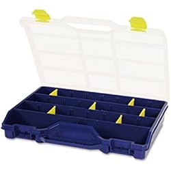 Tayg 46-26 Estuche organizador con separadores móviles, 2000 W, 240 V, Azul, Transparente, Amarillo, 378 x 290 x 61 mm