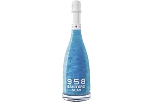 Santero 958 GLAM | Cocktail Blu Brillante 75CL | Semi dolce | 6,5% vol | Ai sentori di frutti di bosco |