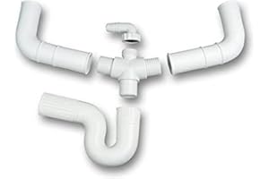 Plastisan - Sifon flexible doble complemento toma lavadora diámetro 35 blanco