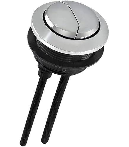 2 Pièces 48 mm Bouton Poussoir Double, Bouton de Chasse D'eau WC Standard de Rechange, WC Chromé Haute Pression de Pompage Accessoires, pour Chasse D'eau WC
