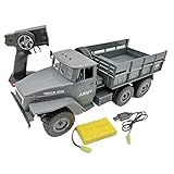  RC Auto Ferngesteuertes Militär Truck, WPL RC LKW Buggy,1:16 6WD Crawler Truck Geländewagen, 2,4GHz Fernbedienung Auto Spielzeug Fahrzeug