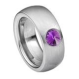 gold ring amethyst stone Modeschmuck mit Designanspruch made in Germany: Hochwertig und robuster Edelstahlring matt, gefertigt in der eigenen Manufaktur in Deutschland, aus unempfindlichem und hautfreundlichem Material.