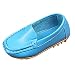 Produktbild Unisex-Kinder Weiches Leder Halbschuhe Sannysis Kinder Kind Jungen Mädchen Solide Leder Sport Faul Sneaker Casual Bootsschuhe (30, Blau)