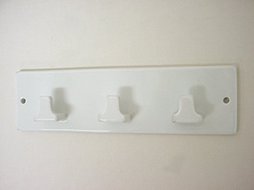 Percha Colgador Gancho Colgar Triple Cubo Pared BAÑO Porcelana Blanco
