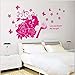 Produktbild Fashion Series Schlafzimmer Wohnzimmer Eingangshalle Studie Wandaufkleber Rose Mädchen 120 * 70cm
