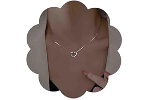 Dervivea Collane Con Ciondolo A Cuore Vintage Collane A Cuore Vuoto Collane A Cuore D'argento Collane A Cuore Aperto Gioielli Per Donne E Ragazze