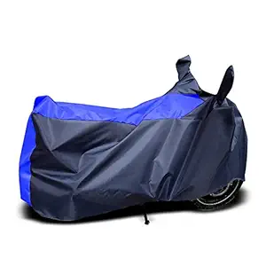 Autyle Water Resistant Bike Body Cover for TVS Apache RTR 160 4V -(Fabric:-Polyester-Taffeta, Color:-Black-Blue)