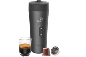 Handpresso Auto | Machine à café expresso portable 19 bars pour voiture et voyage | compatible capsule expresso/capsule réutilisable | Cafetière de voyage compacte, sans fil et rechargeable USB-C