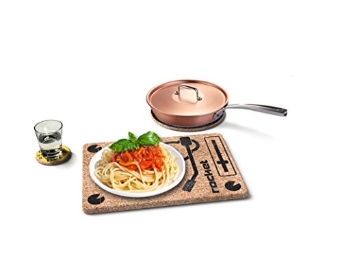 Rocket DJ Trivet Topfuntersetzer, Kork, mehrfarbig, 39.5 x 1 x 24 cm - 2