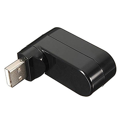 USB 2.0 Hub – SODIAL(R)USB 2.0 Hub Verteiler 3 Ports Highspeed 180 Grad drehbar Splitter Fuer Laptop Notebook PC Computer Schwarz - 2