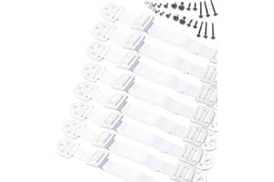 Anti-Tip Television and Furniture Anchor Strap for Child Safety (4 Pairs) by Boxiki Kids. Quakehold and Safety Straps for Child Proofing Your Home.