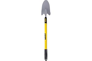 1x Yellow Telescopic Stainless Steel Hand Trowel - Small Mini Weeding Digging Planting Garden Border Gardening Tools Set - By Green Blade