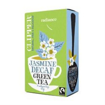 Clipper Fairtrade Organic Decaf Green Tea with Jasmine, Pack of 3, 20-Teabags