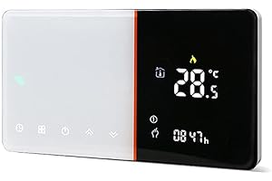 CASLANT Termostato WiFi per Caldaia a Gas,Termostato intelligente Alimentare dal corrente 220v Schermo LCD Touch Button Retroilluminato Programmabile con Alexa e Telefono APP…