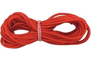 KD89 Corde pour Horloge, comtoise à partir de 1970 - Nylon Rouge, tressée Ø2mm - Longueur 4,20m