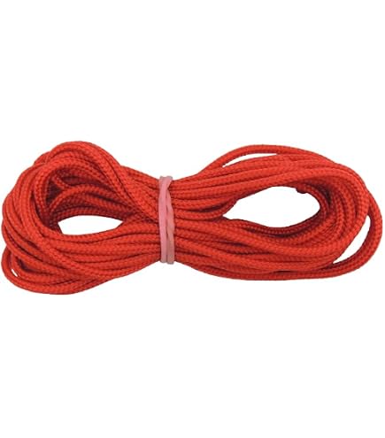 Corde Comtoise Paraffinée Rouge - Longueur 4.20m - Pour Poids 5kg