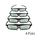 Produktbild 4 Pack SainSonic Rainbow 3D-Brille für Mitsubishi / Samsung / Acer / BenQ / Optoma / Dell / Vivitek / NEC / Sharp / ViewSonic, DLP-Link Projektor, DLP, 3D Ready, HDTV, USB