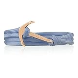 Vikings Anker-Armband Nylon ANKER SCHWARZ - GOLD - SILBER Modeschmuck UNISEX (Light Blue Gold)