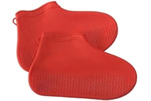 Uteruik Wasserdichte Überschuhe Gummi Schuhe Überzieher Wasserbeständigkeit Rutschfest Wiederverwendbar Regen Stiefeletten für Damen und Herren, 1 Paar, M (#A)
