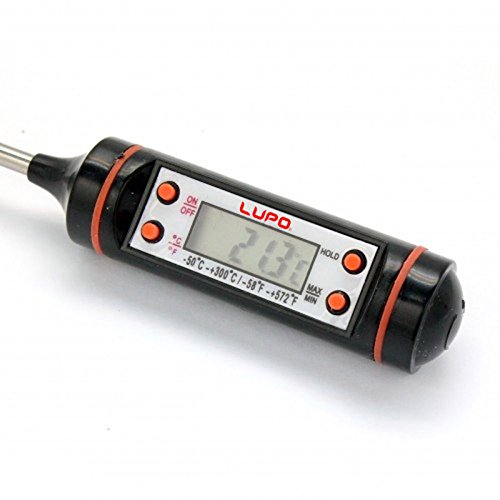 LUPO Digitales Fleisch Lebensmittel Thermometer – Sofortige Lese Temperatur – LCD-Display – Lange Sonde - 2