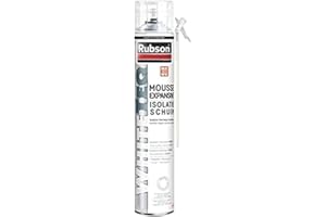 Mousse Expansive Isolation Thermique et Phonique, Blanche, Aérosol de 750 ml