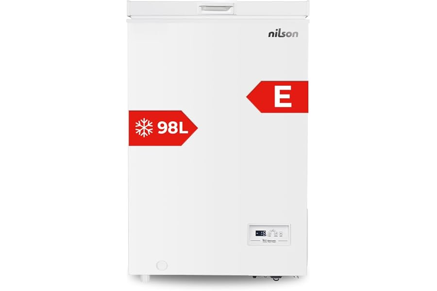 Nilson Congelador Horizontal Blanco NCH1001EDC. Capacidad 98 Litros, Dual Cooling, 4 Star, Modo Super Congelación, Tecnología
