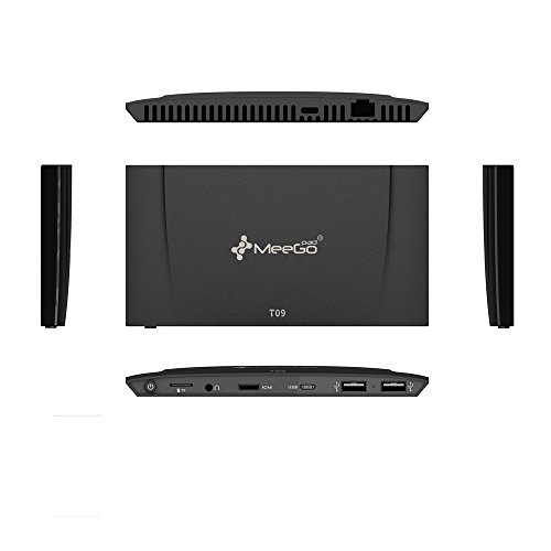 MeeGOPad T09 4GB RAM Type-C Mini PC Box,Licensed Windows 10 Intel x5-Z8350 Dual Band Wifi 2.4g/5g 1000Mbps LAN Compute Stick(Black)