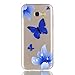 Produktbild Samsung Galaxy A5 2017 Hülle, Chreey [Gemalt Relief] Schutzhülle Ultra Dünn Slim Fit Transparent Kratzfest Weich TPU Silikon Case Handyhülle Klar Durchsichtig Backcover [Blauer Schmetterling]