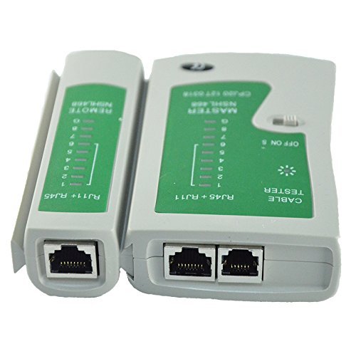 Racksoy – Cable Tester + Crimpzange Crimp-100 RJ45 CAT5 Cat5e Connector Stecker Werkzeug-Set - 3