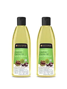 Soulflower Cold Pressed Castor Hair Oil, 225 ml (Pack Of 2)