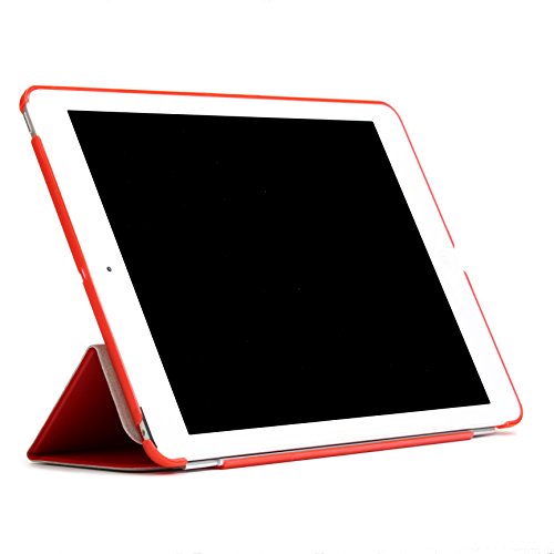 Original Urcover® iPad Air 2 ( 2014 Version – 6.Generation) Smart Cover Case Etui Schutz Hülle mit Sleep/Wake & Ständer Funktion inkl. Displayschutzfolie und weiteres Zubehör – Rot - 3