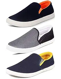 Ethics Men's Combo Pack of 3 Loafers Shoes