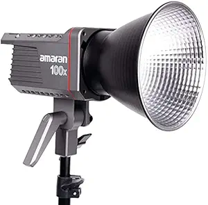 Aputure Amaran 100x Bi-Color LED Video Light, Bi-Color Point-Source LED, 130W 2700-6500k 34300lux@1m Bluetooth App Control 9 Built-in Lighting Effects, DC/AC Power Supply