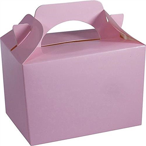 10 x BABY PINK Kid Childrens Plain Activity Food Loot Favour Birthday Party Bag Gift Box Wedding Toy Christmas by Concept4u