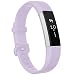Produktbild HUMENN Für Fitbit Alta HR Armband, Alta Armband Verstellbares Sport Ersatz Band Ersatzarmband Wristband Silikonarmband Fitness Zubehörteil mit Metallschließe Large Lavendel