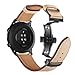 Produktbild Neueste!Glowjoy Uhrenarmbänder Kompatibel mit Huawei Honor Magic 2,Vintage Leder Uhrenarmband Unisex Einstellbare Ersatz Armbanduhr Band Uhr Zubehör Lederarmband mit Butterfly Buckle (Beige)