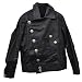 Produktbild Zoelibat 24006390.008L Herren Lederjacke im Biker Stil mit, Großen Silberfarbenen Knöpfen, kurz, Groß L, schwarz
