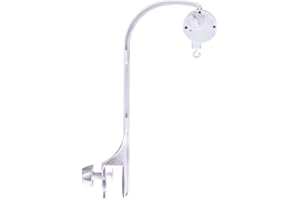 Baby Crib Mobile Arm with Music Box Spin Motor（24 inch ）, AICMEI Nursery Decor Hanger -DIY Toy Decoration Move Bracket，Double nut Adjustment and Fixing