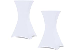 IDMarket - Set di 2 coperture bianche per tavolo pieghevole alto 105 CM