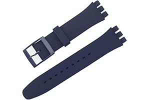 Tyogeephy Kompatibel mit Swatch 16mm 17mm 19mm 20mm Armband, Silikon Sport Ersatzarmband für Swatch Damen Herren