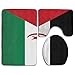 Produktbild IconSymbol Non-Slip 3 Piece Bathroom Carpet Set Flags of Countries 1 Memory Foam Extra Soft Contour Mat Combination