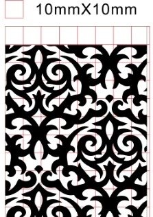 Acryl gemustert/Prägung/Textur-Nudelholz. Damast Spitze Design. - 3