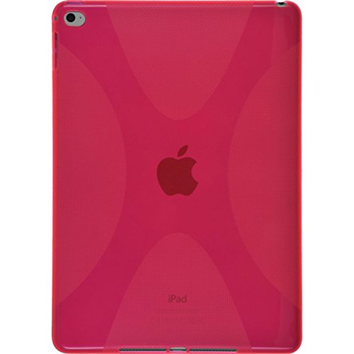 PhoneNatic Case für Apple iPad Air 2 Hülle Silikon pink X-Style Cover iPad Air 2 Tasche + 2 Schutzfolien - 3