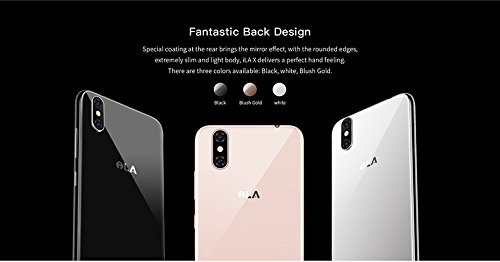 ILA X - Schermo HD da 5,5 pollici (rapporto 18: 9) Smartphone Android 7.0 4G, Bezel-Less 7,95mm Ultra slim, quadricromia da 1,3 GHz 3 GB + 32 GB, 5 MP + 13 MP, impronta digitale - bianca