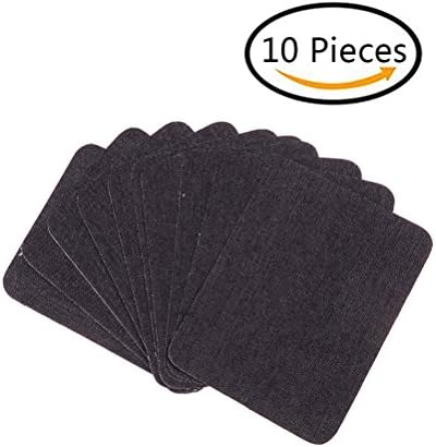 WuliRose 10 Pcs Iron on Patches Knee Patch Jeans Patch Elbow Sticking Denim Cotton Patches Iron On Repair Kit
